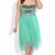 Wholesale Plus Size Strapless Knee Length Short Prom Dress A Line With Chiffon Skirt In Canada Cocktail Dresses Prices - dressosity.com