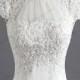 H1193 Illusion lace high neck short sleeved wedding dress