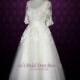 Retro Wedding Dress Tea Length Wedding Dress Long Sleeves Wedding Dress Vintage Wedding Dress 