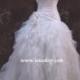 Strapless Sweetheart Ruffle Tulle Feathery Wedding Dress