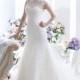 Queenly Trumpet-Mermaid High Neck Chapel Train Tulle Wedding Dress CWUT13007 - Top Designer Wedding Online-Shop