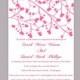 Wedding Invitation Template Download Printable Wedding Invitation Editable Invitation Pink Wedding Invitation Heart Invitation Elegant DIY - $6.90 USD