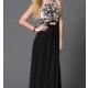 Sleeveless Floor Length Dress with Cut Outs and Lace Bodice by Blondie Nites - Brand Prom Dresses