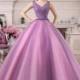 Marvelous Tulle V-neck Neckline Ball Gown Quinceanera Dresses with Handmade Flowers - overpinks.com