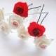 Love Rose Wedding Hair, One Accessory Bobby Hair Pin for Women, Wedding Hair Accessory Pin Bridesmaid Jewelry, Bridal hair pin