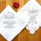 Wedding Handkerchief-PRINTED-Set of 2 CUSTOMIZED-Mother of the Bride-Father of the Bride-Wedding Hankerchief-Wedding Gift-Parents Gift-Favor