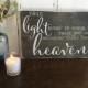 Wedding Memorial Sign- Wood Wedding Sign - This Light Burns in Honor - Wedding Reception Sign - Rustic Wedding  Sign - Watching From Heaven