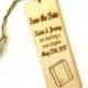 Unique save the date bookmark wood save the date engraved