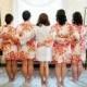 Kimono Robe // Bridesmaid Robes // Bridal Robe // Bride Robe // Bridal Party Robes // Bridesmaid Gift // Cotton Robe // Robe // Floral Robes