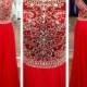Red Prom Dresses,Charming Prom Dresses,Rhinestone Prom Dress,Long Prom Dress, Party Prom Dress,BD138
