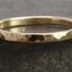 Single Hand Forged 14K Yellow Gold Ring, Hammered Texture 2mm size 6.25 through 9, any size available, Sea Babe Jewelry