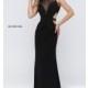 Sherri Hill Long Black Open Back Dress with Side and Back Cut Outs - Discount Evening Dresses