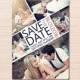 Photo Collage ~ Photo Save the Date ~ Save the Date Card ~ Vintage Wedding ~ Engagement Photo ~ Photo Board ~ Vintage Save the Date ~ Rustic