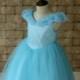 Cinderella Disney Princess Dress, Blue Birthday Party Dress, Toddler Girls Cinderella Dress - Hand-made Beautiful Dresses