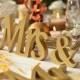 Gold Glitter Mr. & Mrs. letters wedding table decoration, freestanding Mr and Mrs signs for sweetheart table