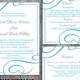 Wedding Invitation Template Download Printable Wedding Invitation Editable Blue Invitations Elegant Invites Turquoise Wedding Invitation DIY - $15.90 USD