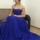 royal blue prom Dress,charming Prom Dress,chiffon prom dress,cap sleeves prom dress,long prom dress,BD2875