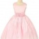 Modern Tea Length Square Taffeta Pink Flower Girl Dresses - Compelling Wedding Dresses