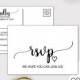 Wedding RSVP Cards Template: Rustic Printable Wedding Rsvp Postcard or Response Cards, Rsvp Online, Song Request, Editable PDF Download K008