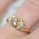 Morganite Rose Gold Ring - Diamond and Morganite Engagement Ring Nature Inspired also in Yellow Gold, White Gold or Platinum