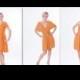 Orange Infinity dress  Convertible Dress Coctail dress
