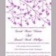Wedding Invitation Template Download Printable Wedding Invitation Editable Invitation Purple Wedding Invitation Heart Invitation Invites DIY - $6.90 USD