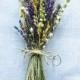 Summer Wildflower Wedding Bridesmaid Bouquets of Montana Lavender  Larkspur and Wheat