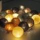 20 Bulbs Jungle tones Cotton ball string lights for Patio,Wedding,Party and Decoration