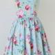 Floral bridesmaid dress, cotton bridesmaid dress, floral dress, vintage inspired dress