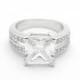cz ring, cz wedding ring, cz engagement ring, cubic zirconia engagement ring, princess cut ring, size 5 6 7 8 9 10 - MC1073941AZ