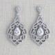 Crystal Bridal earrings, Rose Gold Wedding earrings, Bridal jewelry, Swarovski earrings, Wedding jewelry, Vintage style, Chandelier earrings