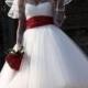 1950s Wedding Dress,Tea Length Wedding Dress,Rockabilly Wedding Dress,Strapless Wedding Dress,Vintage Wedding Dress,WS037