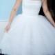 50s Bridal Gown, Polka Dot Wedding Dress, Tea Length Wedding Dress,Vintage Wedding Dress,WS040