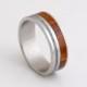 turquoise man ring titanium ring iron wood ring wood wedding band