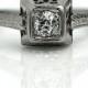 Art Deco Engagement Ring .30ctw Antique Soliatire 1930s Platinum Wedding Ring Vintage Dainty European Cut Diamond Engagement Ring Size 7.5!