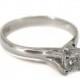 Engagement Ring - 14K White Gold and Moissanite engagement ring, celtic ring, engagement ring, Moissanite ring, art deco, edwardian, R011