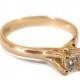 Forever Brilliant Moissanite Engagement Ring - 14K Rose Gold and Moissanite engagement ring, celtic ring, Moissanite ring R011
