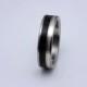Wedding Band Handmade Ring, Ebony wood, Titanium ring, Silver inlay, Bentwood Inlay, Gift for Him, Any Occasion Gift