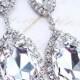 Crystal Bridal Earrings - Diamond Bridal Jewelry - Cubic Zirconia Earrings - Pear Drop Earrings - Persian Wedding Earrings - Pageant Earring