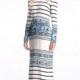 Emilio Pucci Printed Lines Long Sleeve Maxi Dress Blue White