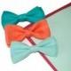 wedding gift set for groomsmen turquiose green bow tie coral bow tie mint blue bow tie linen bowtie for men self tie bow ties groomsmen djfh - $9.15 USD