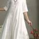 White Dress , maxi linen dress, PLEATED WAIST,Wedding maxi linen dress , White Kaftan / Extravagant Long Dress / Party Dress, oversize dress