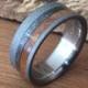 Titanium Ring, Meteorite Ring, Wood Ring, Wedding Ring, Wedding Band, Mens Ring, Mens Wedding Ring, Titanium Wedding Ring, Wood Wedding Ring
