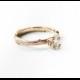 Forever brilliant moissanite 14k gold twig engagement ring
