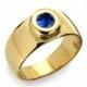 AURA Gold Sapphire Band, Sapphire Wedding Band, Blue Sapphire Ring, Sapphire Men's Ring, Men's Wedding Band, Gold Sapphire Ring