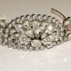 SALE Art Deco Tiara, Gatsby Tiara, Crystal Diamante and Pearl Wedding Headdress, Silver Vintage Style Tiara, Wedding Tiara, Crystal Tiara.