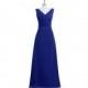 Royal_blue Azazie Mya - Chiffon V Neck V Back Floor Length Dress - Cheap Gorgeous Bridesmaids Store