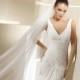 2017 Modest V-neck Wedding Dress Features Wrinkel Chiffon Mermaid Long Hemline/Train In Canada Wedding Dress Prices - dressosity.com