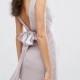 TFNC WEDDING Wrap Midi Dress With Bow Back