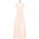 Pearl_pink Azazie Claudia - Floor Length Chiffon Strap Detail Sweetheart Dress - Charming Bridesmaids Store